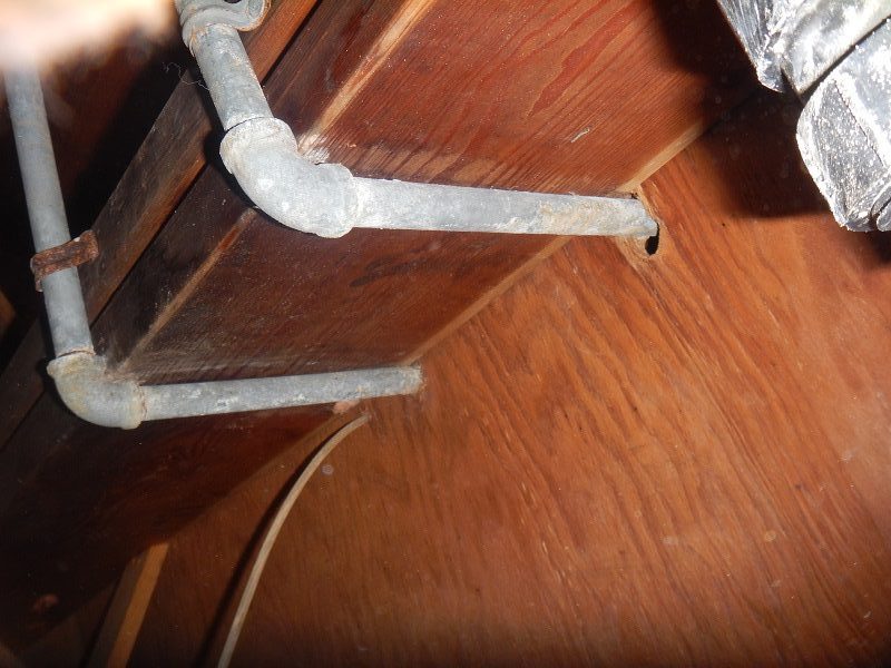 Galvanized plumbing found by the home inspector working in jasper indiana