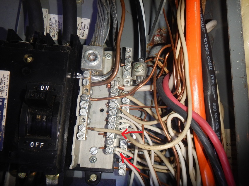fire hazard found in an electrical panel by the home inspector in evansville indiana