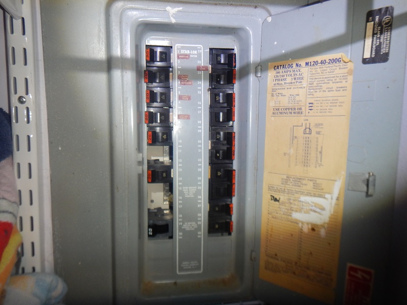 An outdated and dangerous electric panel found by the the home inspector in evansville, indiana.
