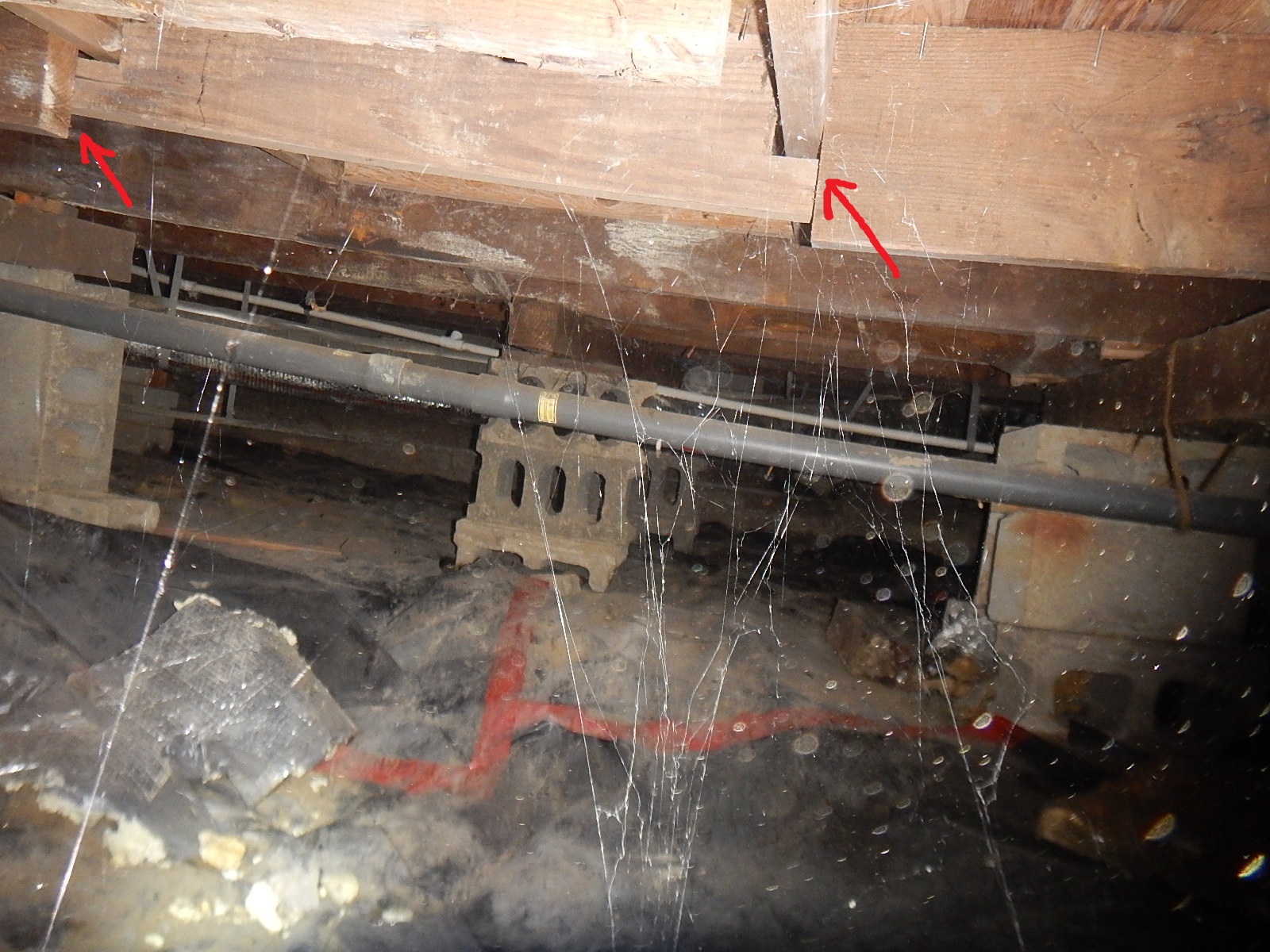 cut floor joist found by the home inspector working near newburgh indiana 